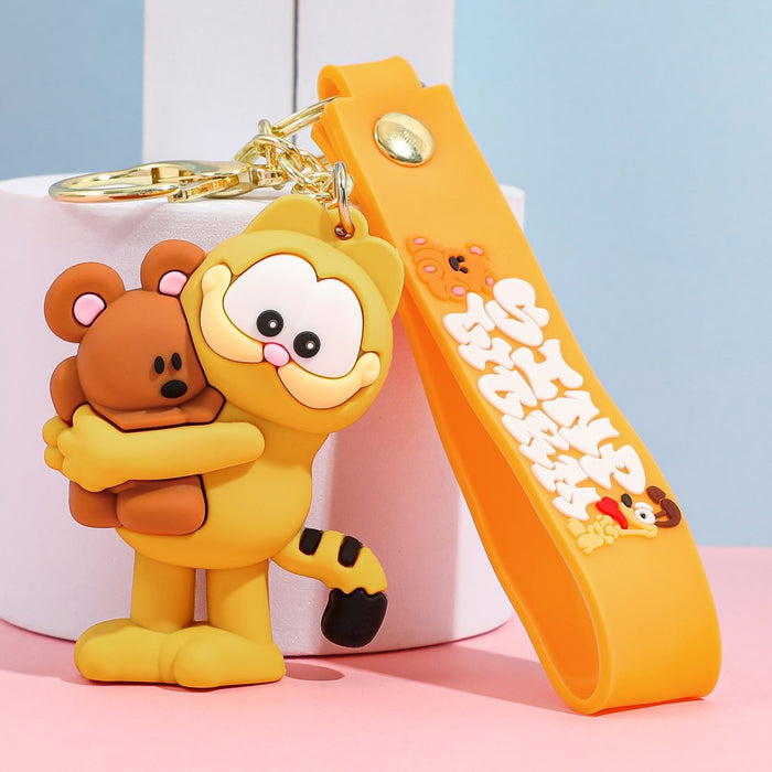 Wholesale Cartoon Cat Key Pendant Soft Rubber Anime Keychain Pendant