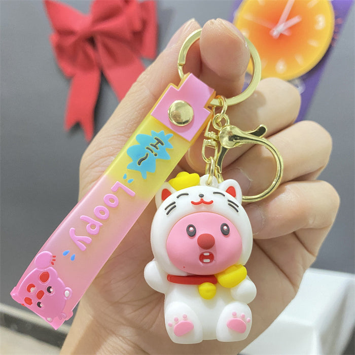 Wholesale PVC Cute Cartoon Doll Keychain JDC-KC-WuYi062