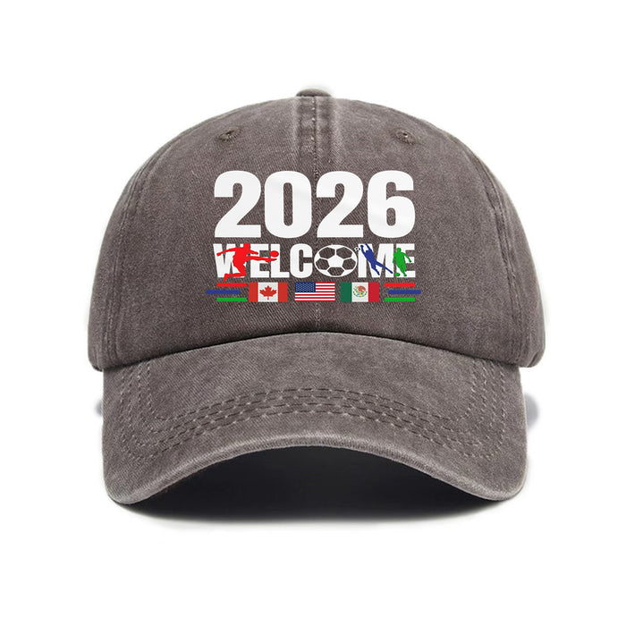 Wholesale Soft-Top Baseball Cap World Cup Print Sun Hat