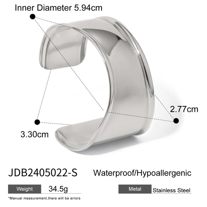 Wholesale Stainless steel exaggerated gold bracelet with high-end feel, open bracelet made of titanium steel, and hand jewelry