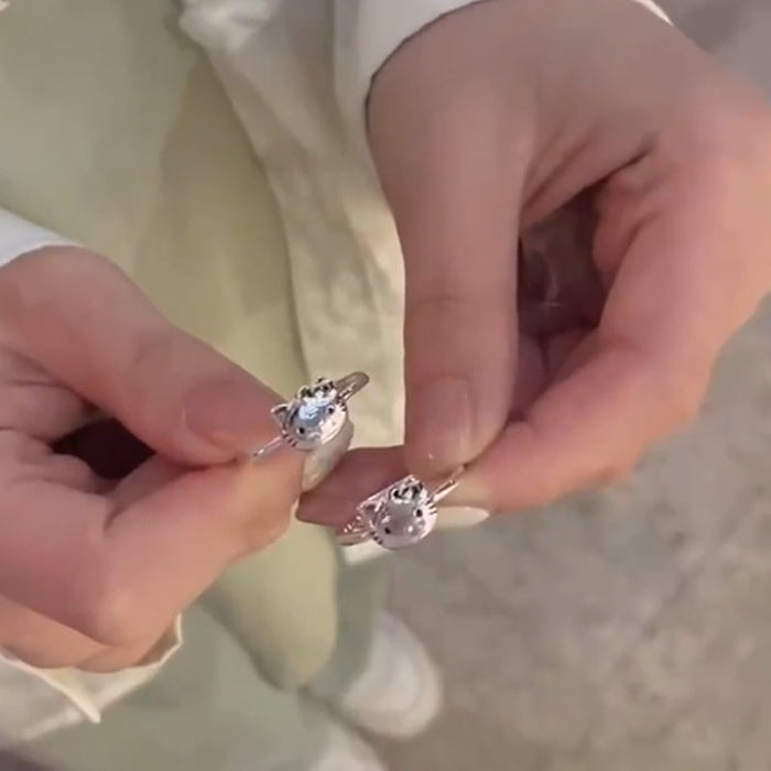 Wholesale Silver plated open ring, cute and adorable