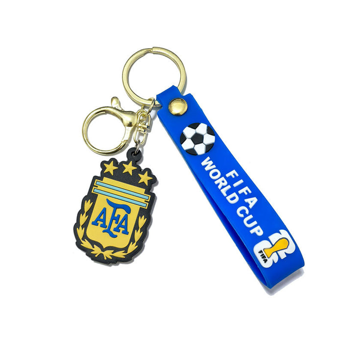 Wholesale 10pcs World Cup National Team Pvc Soft Keychain