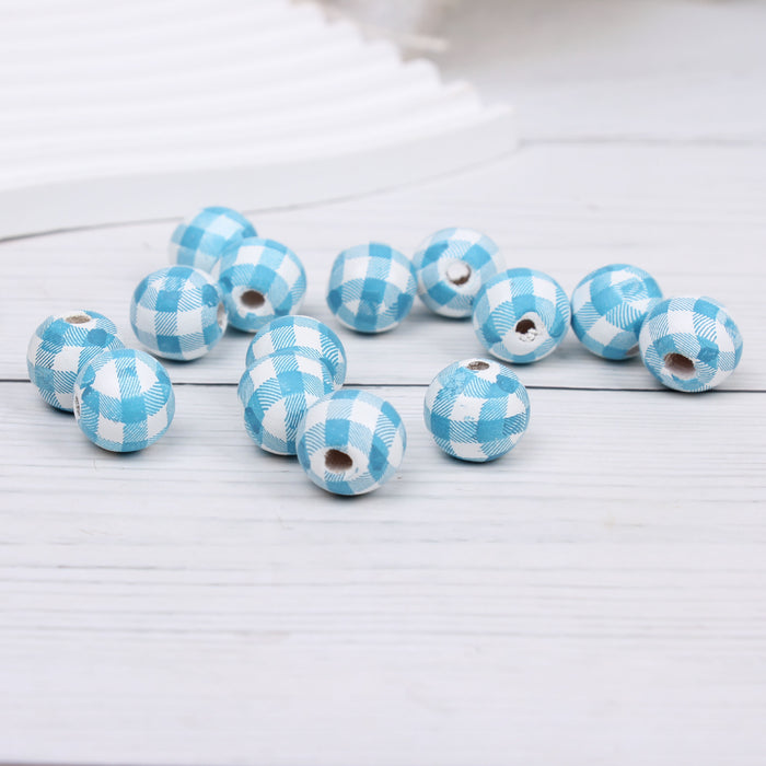 Wholesale 50PCS Santa Claus Smiley Face Wooden Beads JDC-BDS-TianYue016