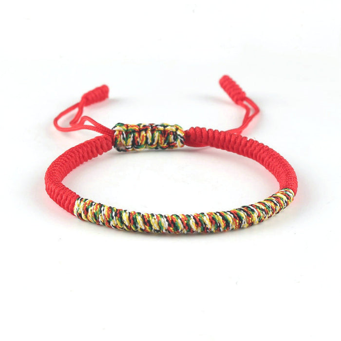 Wholesale red rope bracelet hand-woven adjustable diamond knot bracelet for men and women