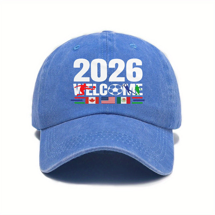 Wholesale Soft-Top Baseball Cap World Cup Print Sun Hat