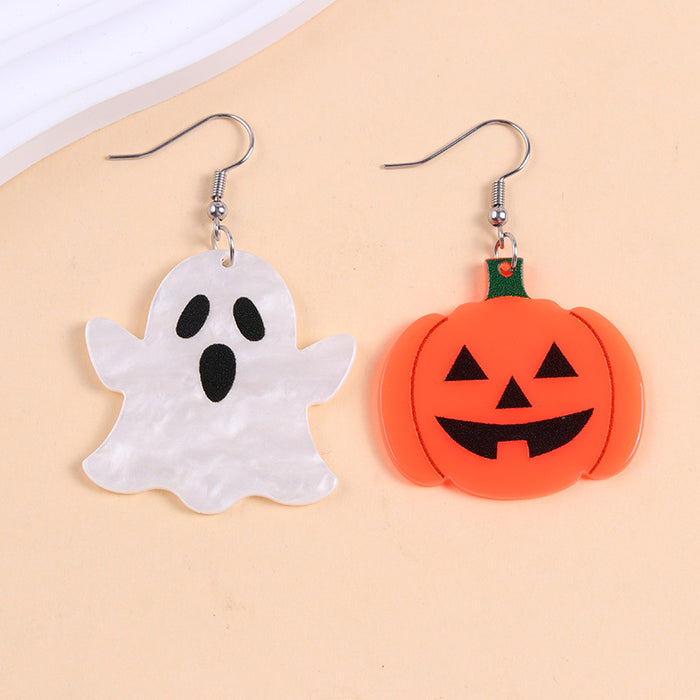 Wholesale Acrylic Earrings  Ghost Pumpkin Cartoon Spider Earrings for Women