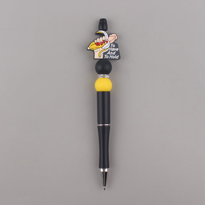 Wholesale Cartoon Animal Silicone Plastic Bead Pen JDC-PN-GuangTian005