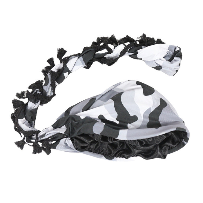 Wholesale Camouflage printed headscarf hat, men's and women's street trend pullover hat color