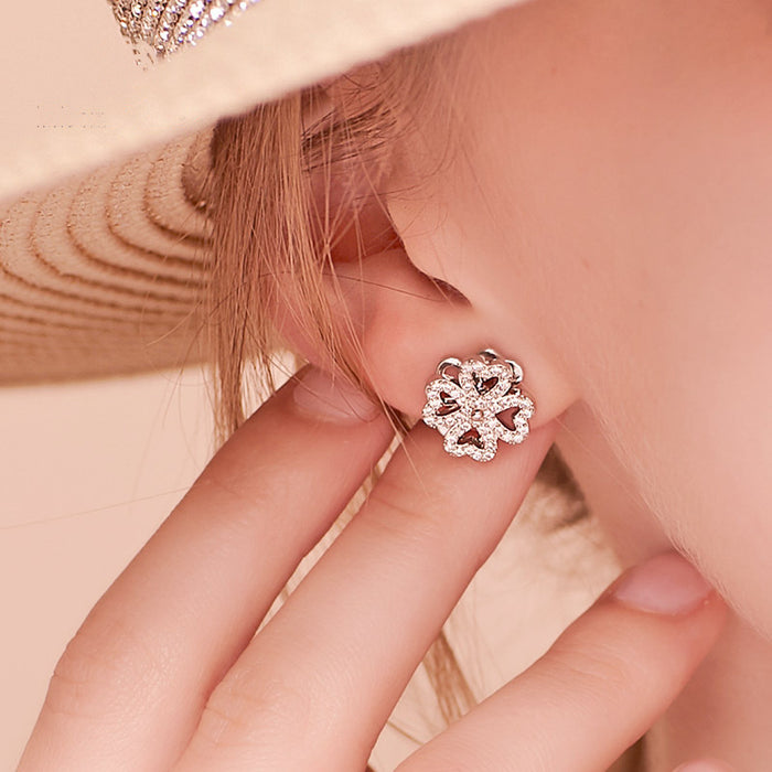 Wholesale Rotating windmill alloy earrings