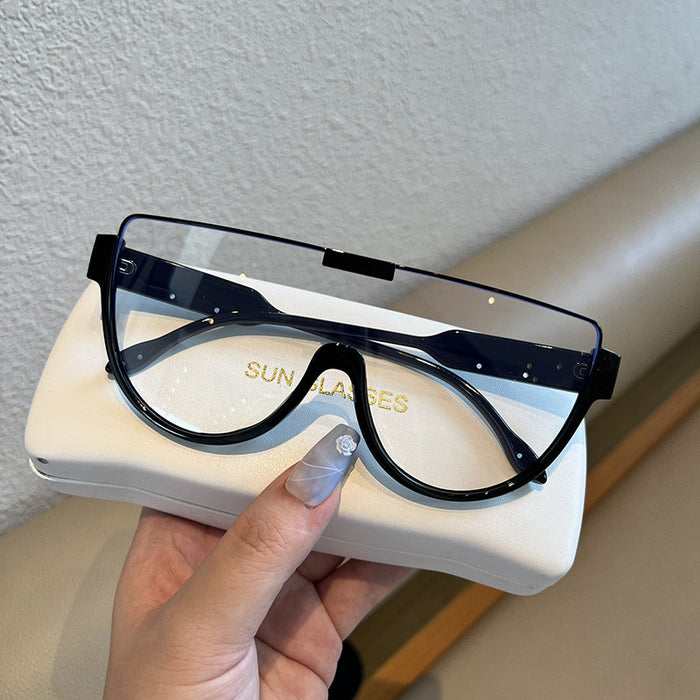 Wholesale Fashionable large frame integrated lens sunglasses, sunglasses trend