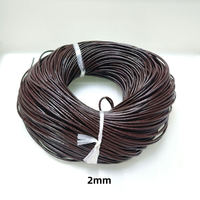 Wholesale 100pcs Round  Cowhide Rope Accessories Mobile Phone Case Leather Rope Braided Rope