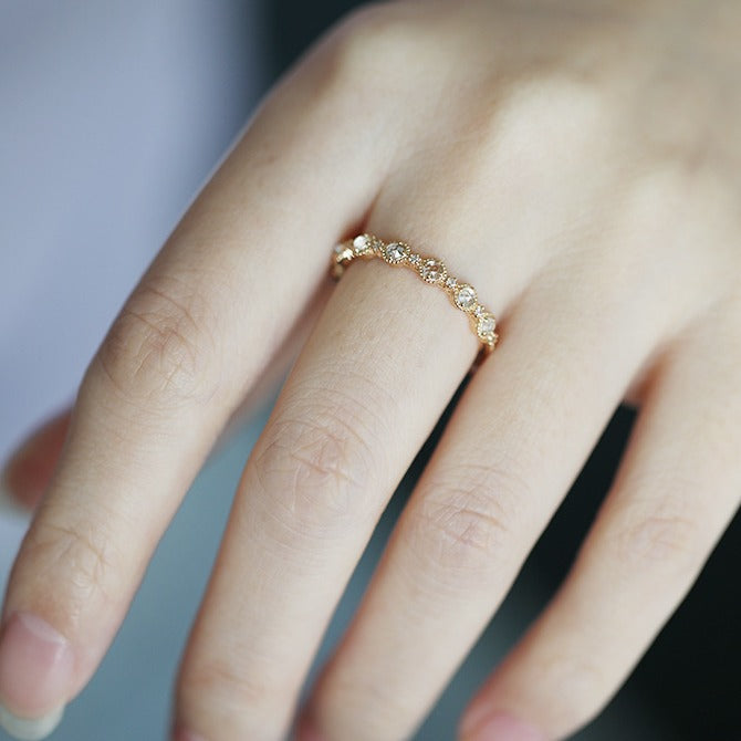 Wholesale Wreath Natural Rose Cutting Luxury Ring