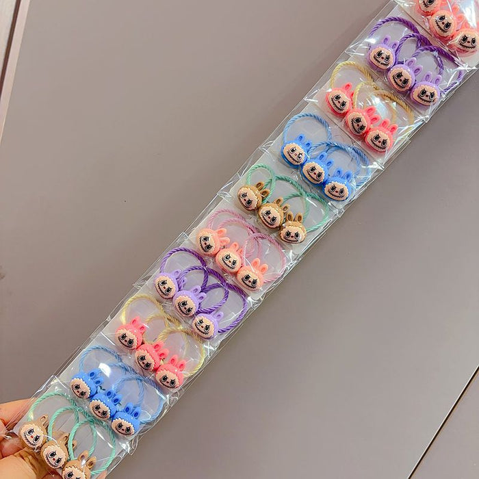 Wholesale 10pcs Cartoon small hair ring children' s hair accessories baby does not hurt the hair rubber band cute headdress