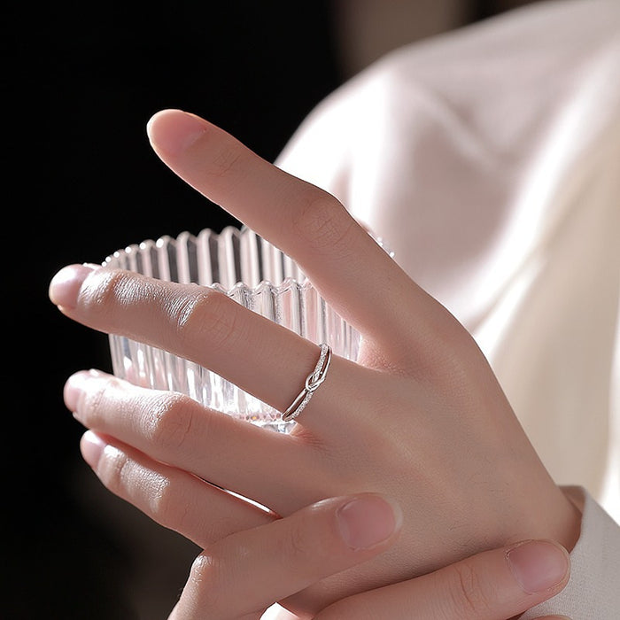 Wholesale Pure silver ring, light luxury niche design, fashionable ring
