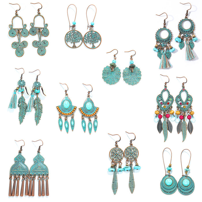 Wholesale Bohemian Tassel Earrings Zinc Alloy Jewelry Accessory MOQ≥2