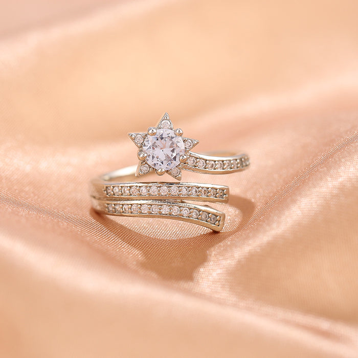 Wholesale Heavy industry ring, cross ring, female niche, adjustable opening, non fading ring