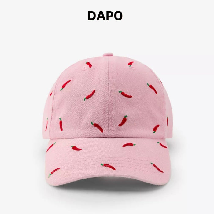 Wholesale Embroidered cute baseball cap soft top big head circumference new versatile duck tongue hat