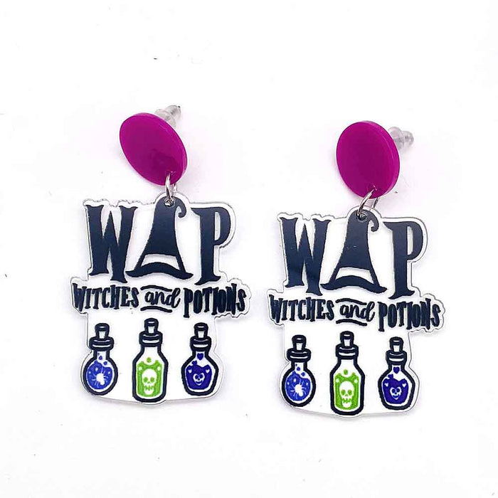 Wholesale English Letters Acrylic Halloween Earrings JDC-ES-Susheng007