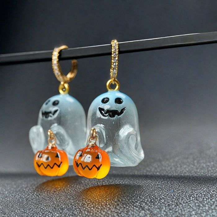 Wholesale Stainless Steel Earrings Ghost Pumpkin Earrings Women Ear Jewelry