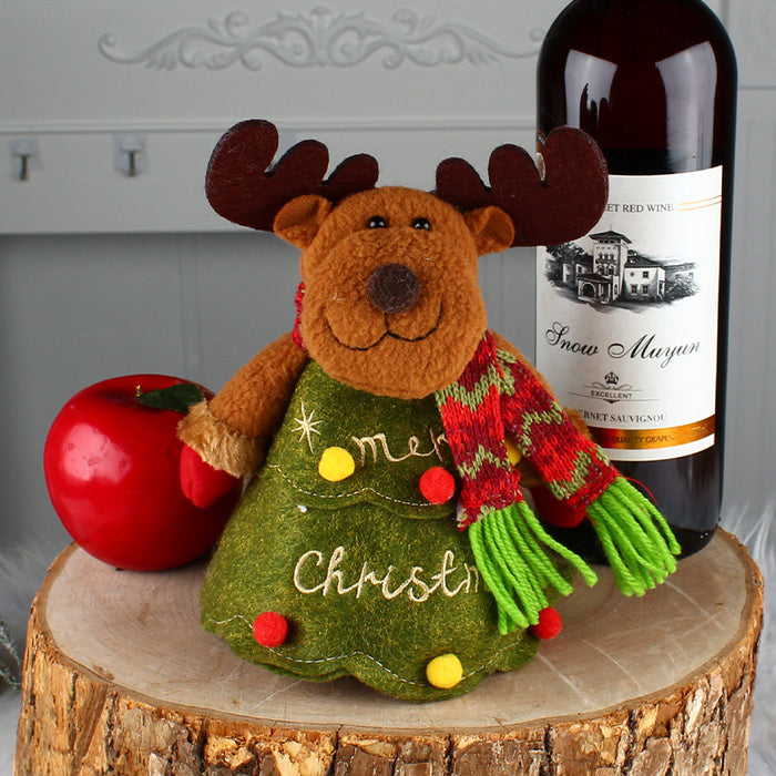 Wholesale Christmas Eve Cartoon Doll Candy Bag Zipper Apple Bag Letter Gift Bag Party Decoration