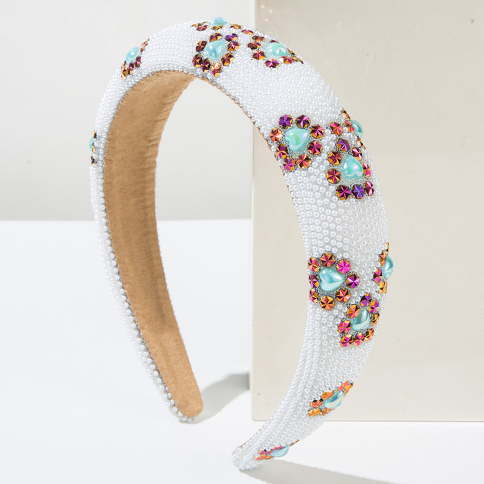 Wholesale Diamond-encrusted sponge height-enhancing headband