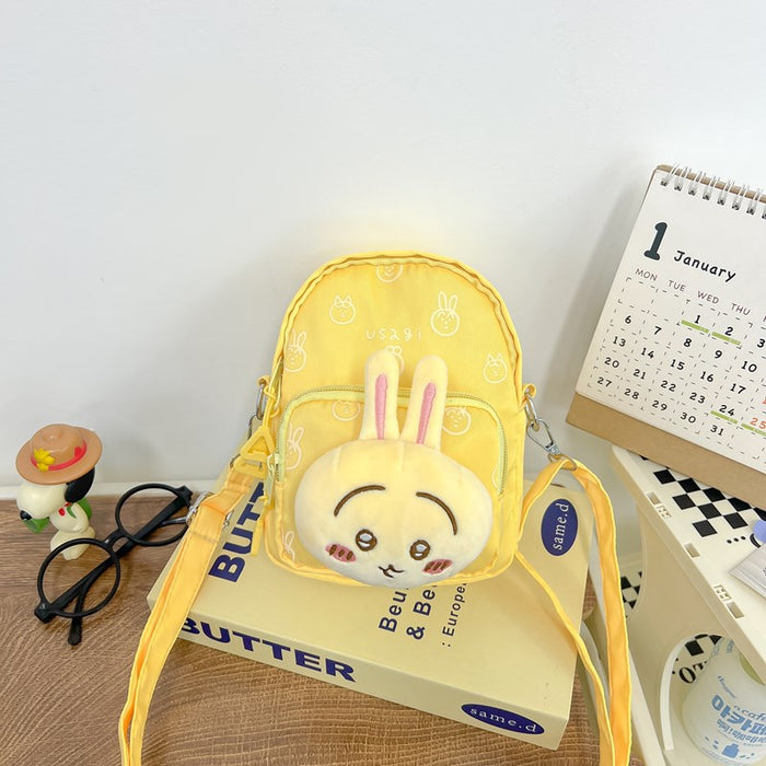 Wholesale Cute cartoon embroidered plush bag, single shoulder crossbody bag, transparent backpack wholesale