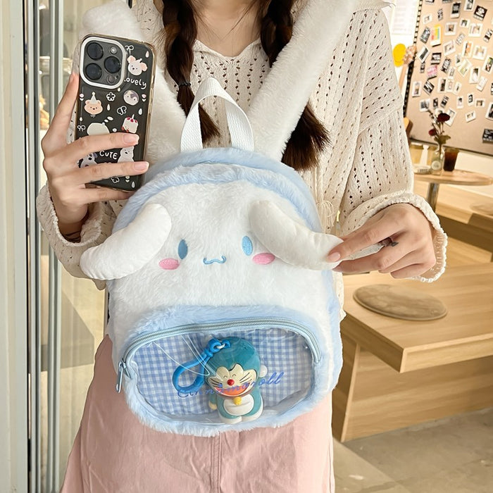 Wholesale Cartoon Cute Bunny Plaid Transparent Backpack JDC-BP-Zeze001