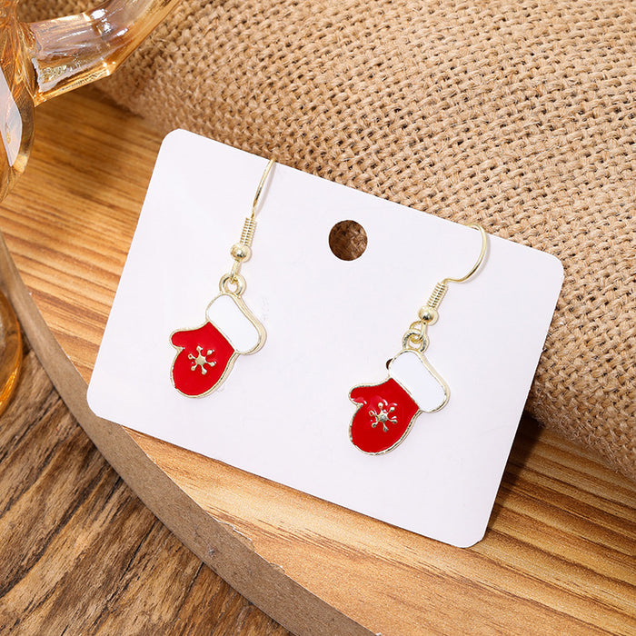 Wholesale Christmas  snowflake earrings,  candy cane bell elk earrings,  Christmas hat earrings