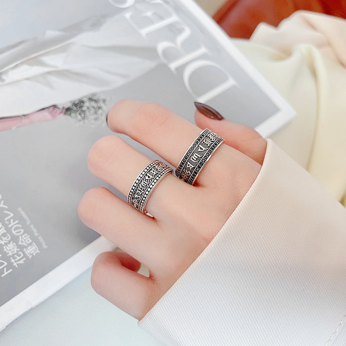 Wholesale Pure silver vintage ring, personalized ring