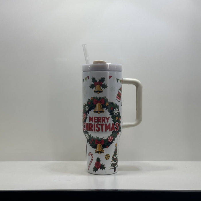 Wholesale 304 Stainless Steel Glow in the Dark 40oz Insulated Tumbler with Handle MOQ≥2
