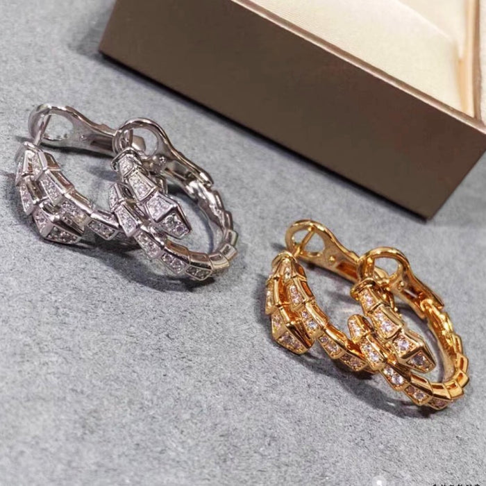Wholesale Water drill snake bone ear ring