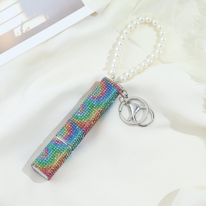 Wholesale Plastic Diamond 10ML Perfume Bottle Keychain JDC-KC-ZY028