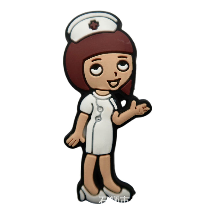 Wholesale 100pcs Medical Angel Cartoon Hole Shoes Decorative Buckle Shoe Flower Buckle Cute Hole Bag Accessories