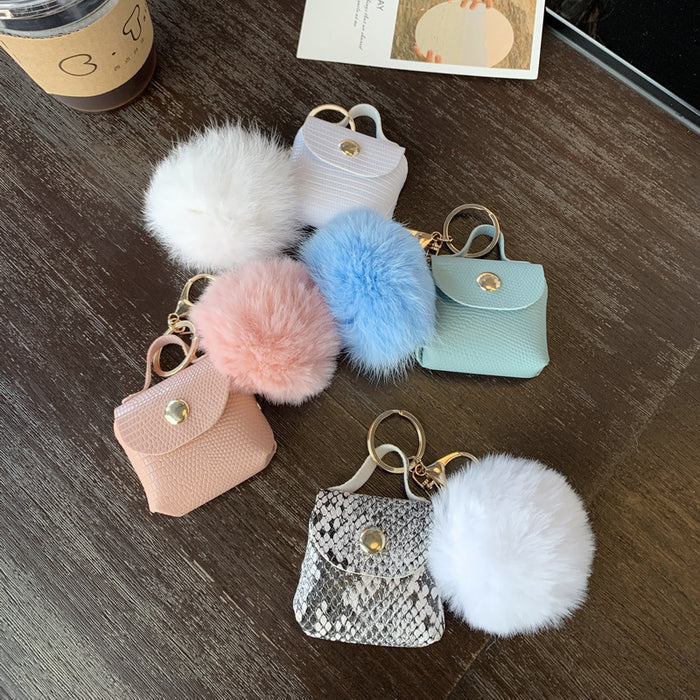 Wholesale Hair Ball Keychain Bag Accessories Mini Luggage Pendant Backpack Accessories JDC-KC-JF001