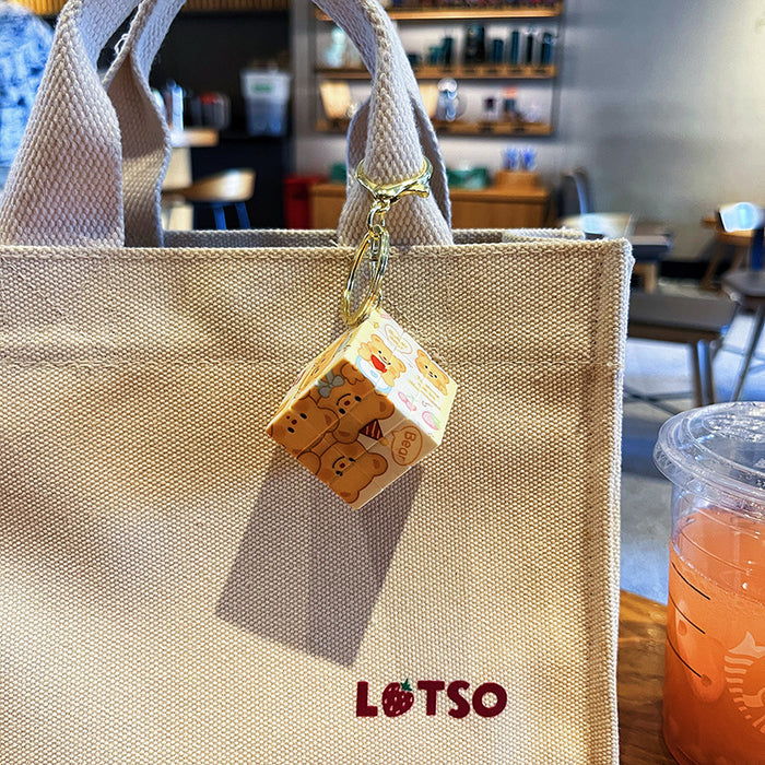 Wholesale Creative Rubik's Cube Keychain Cute and Playable Third Order Rubik's Cube Keychain Children's Bag Pendant Gift