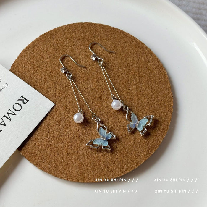 Wholesale Beaded flower tassel earrings with temperament earrings