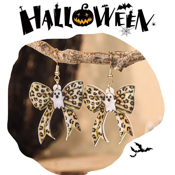 Wholesale  earrings acrylic cute funny shape ghost bow earrings