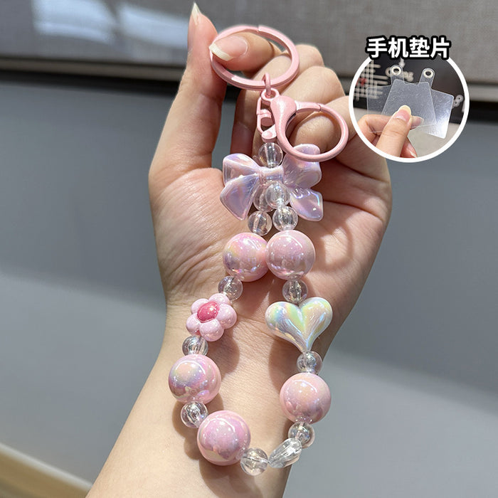 Wholesale Keychain Butterfly Knot Bead Car Keychain Love