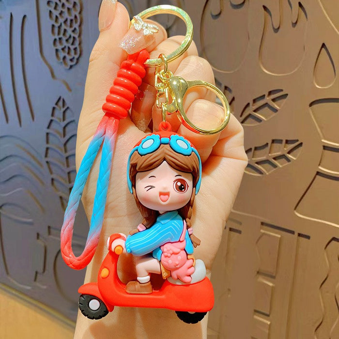 Wholesale PVC Cartoon Doll Keychain JDC-KC-ZhongC015
