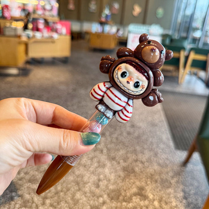 Wholesale Cartoon smiley face funny rhinestone press ballpoint pen