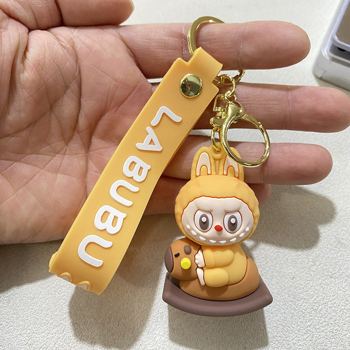 Wholesale Cartoon rocking Trojan horse key chain pendant