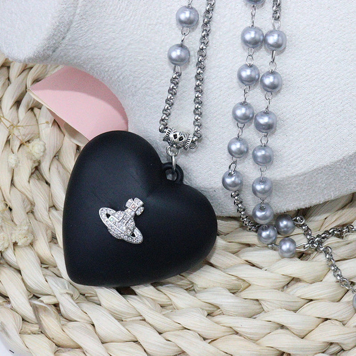 Wholesale Sweater chain with diamond cross, fashionable, luxurious, high-end, niche pendant, love necklace for women