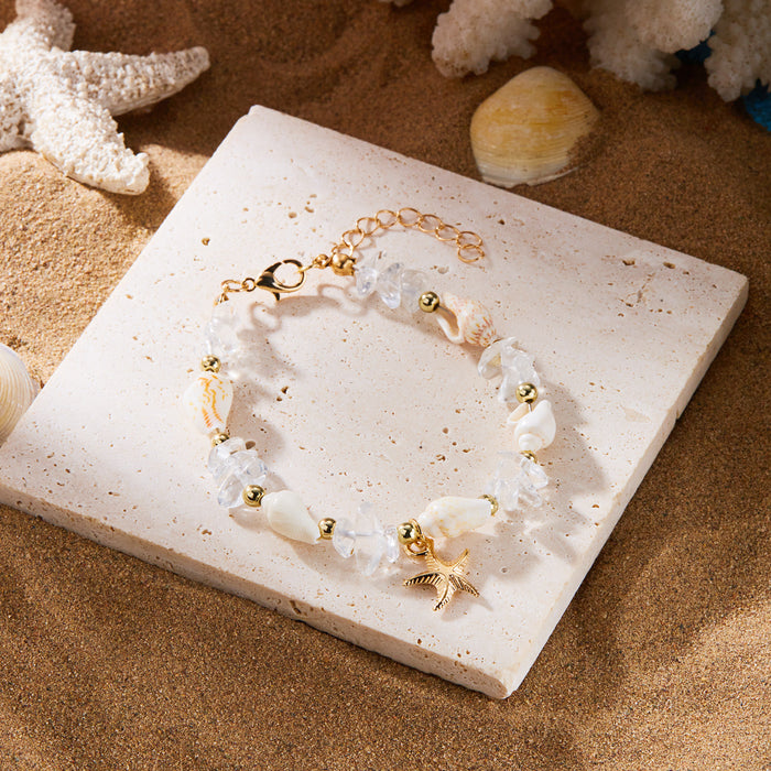 Wholesale Shell Bohemian Necklace and Bracelet Set Star and Sea Motif Jewelry