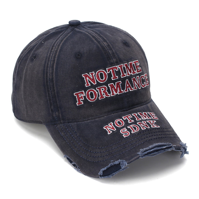 Wholesale Chic Vintage Baseball Cap with Letter Embroidery Sun Protection Unisex Summer Gift
