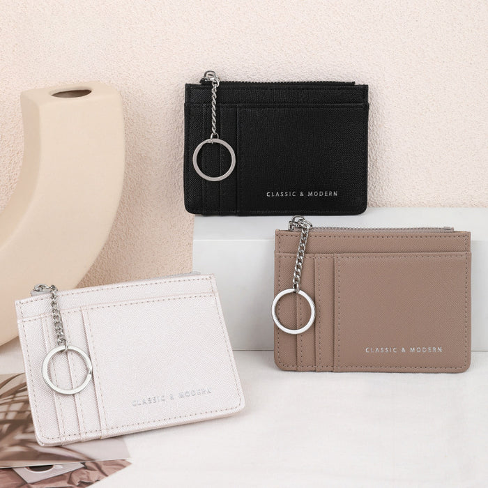 Wholesale Ladies Wallet Card Holder Leather Clutch Bag Embossed Flower Design Multi-card Slot Zipper Closure Compact Size Fashion