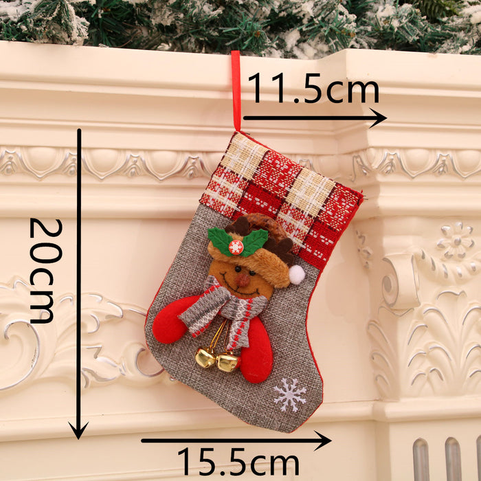 Wholesale Christmas Stockings Christmas Gift Bag Christmas Small Stockings Pendant Christmas Tree Hanging Ornament Bag