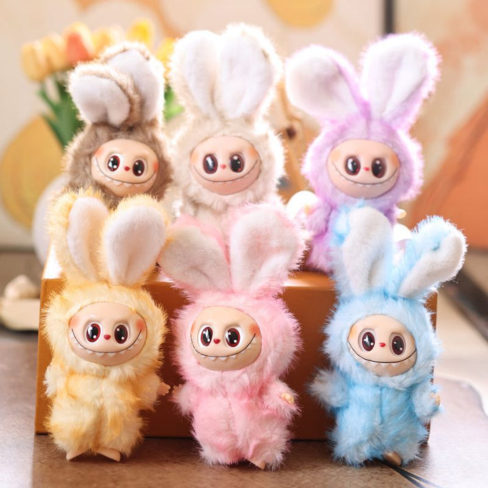 Wholesale Cute vinyl rabbit pendant plush toy doll little rabbit bag pendant keychain doll