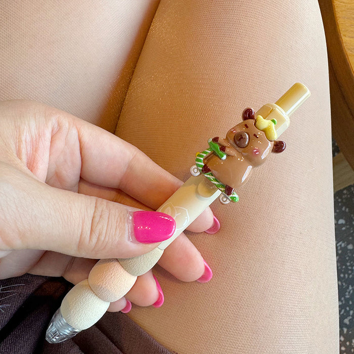 Wholesale Press the gel pen quick-drying  pen smooth brush pen