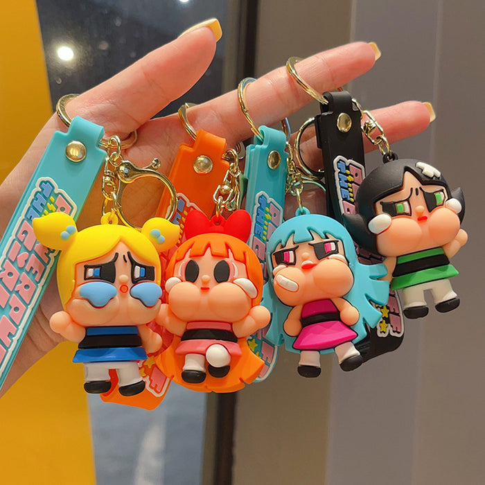 Wholesale  Cartoon Girl Bag Pendant Car Keychain Doll