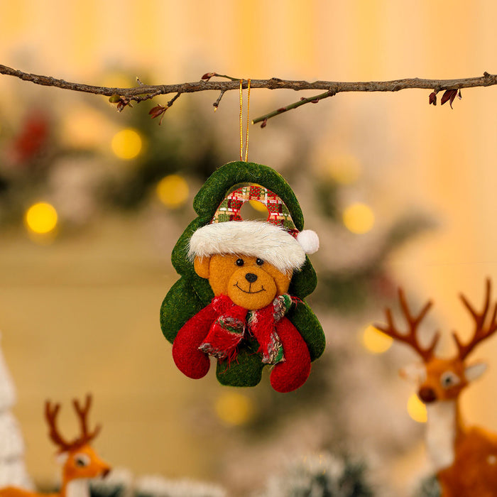 Wholesale Tree-Shaped Christmas Decorations, Christmas Tree Pendants, Christmas Fabric Doll Pendants, Christmas Doll Pendants